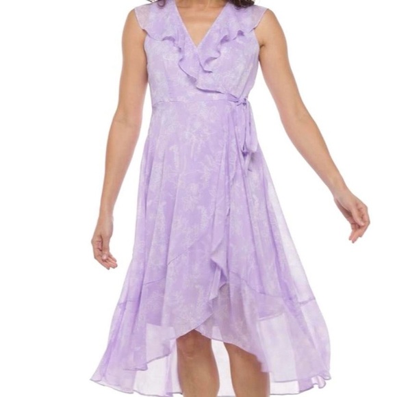 Chaps Lavender Wrap Dress - Picture 10 of 10